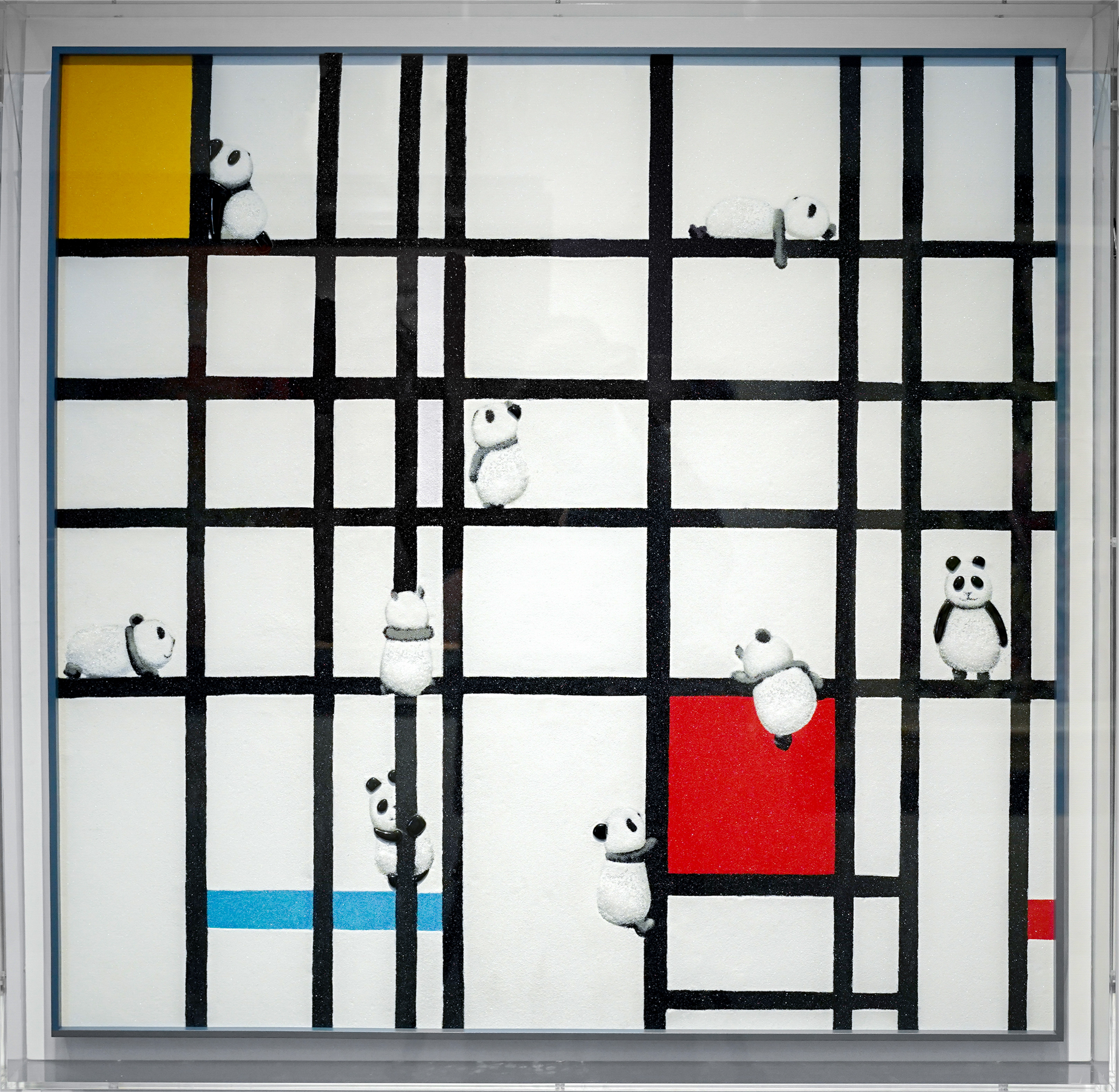 Red, Blue, White and Black Composition